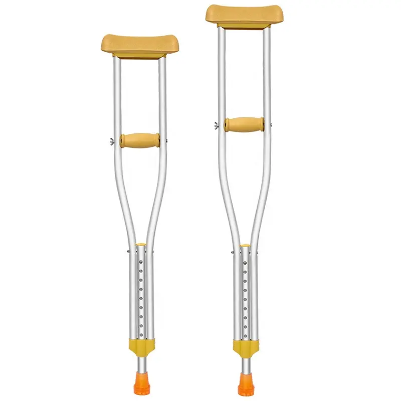 Stainless Steel Crutches Walking Crutch Adjustable Underarm Axillary Crutches