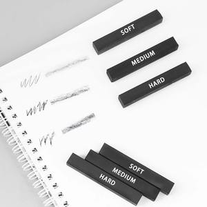 Ensemble de bâtonnets de charbon de bois compressés, 6 pièces, pour <span class=keywords><strong>dessin</strong></span>, croquis, fournitures d'art, cadeau pour artistes débutants et adultes - Product Image 3