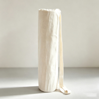 Sac de transport pour tapis de yoga en coton LEECORK, minimaliste, 100% coton, avec corde naturelle et perles en bois, logo personnalisé OEM, sangle réglable, vente en gros