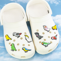 Nouvelle Génération de Breloques pour Chaussures Oes, Animaux Mignons Kawaii, Oiseaux Colorés, Décorations pour Sabots et Chaussures à Trous, pour Femmes