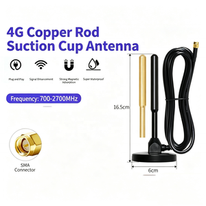 Antenne omnidirectionnelle 4G LTE GSM durable à gain élevé 5dBi avec base magnétique, bande complète, faible VSWR, avec câble RG58 et connecteur SMA mâle pour routeur, modem, voiture - Product Image 1