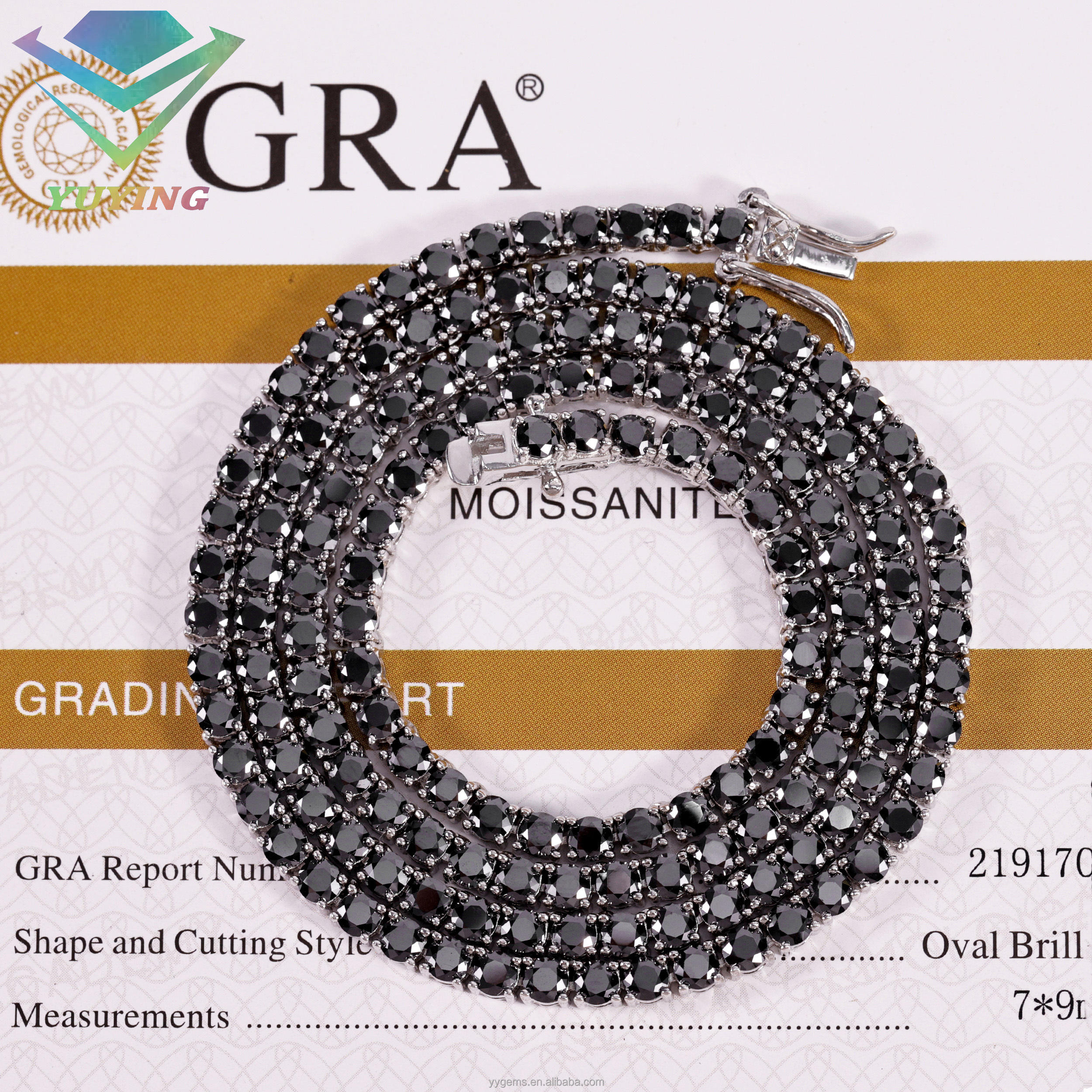 3MM โมอิสซาไนต์สีดำ-S925