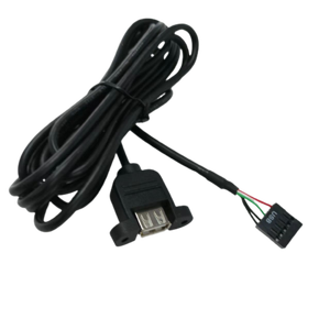 定制 USB 3.0 面板安装母头转 9 针主板接头电缆组件 - Product Image 1