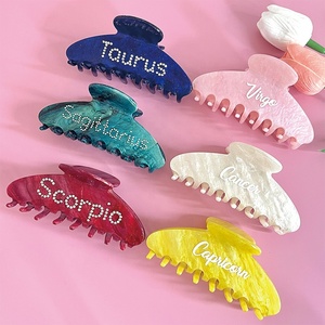 Fermacapelli a Coda di Cavallo Alta Personalizzato con Segno Zodiacale, Elegante Accessorio per Capelli da Donna, Adatto per Capelli Spessi - Product Image 1