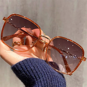 New Multi-color Retro Sun Glasses Outdoor Sun protection <b>Large</b> <b>Frame</b> Luxury Glasses Luxury Women Sunglasses - Product Image 1