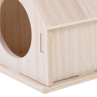 Sarang Hamster Kayu Solid Alami Grosir Cocok untuk Istirahat, Tempat Bersembunyi, dan Tempat Berteduh untuk Hewan Peliharaan Kecil
