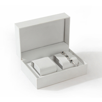 Scatola per Set di Gioielli di Lusso con Coperchio a Cerniera, Confezione Regalo Personalizzata per Bracciali con Inserto, Servizio OEM con Logo Personalizzato
