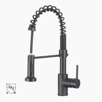 Robinet de cuisine moderne de luxe à ressort extractible flexible, robinet mélangeur d'eau chaude et froide en or, pulvérisateur extractible pour évier de cuisine