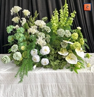 Arrangement floral artificiel de lys blancs pour centre de table, décoration de table pour mariage, hôtel, salle à manger