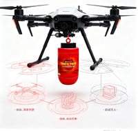 Boule extinctrice d'incendie, bombe extinctrice, boule de poudre sèche automatique montée sur drone UAV, fournitures de lutte contre l'incendie OEM