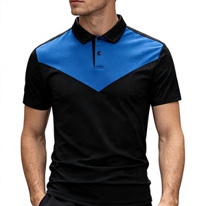 Créez votre propre polo à manches courtes pour homme, design personnalisé, motif color block, haut décontracté pour l'été - Product Image 2