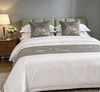 Chemin de table jacquard de luxe géométrique tissé de qualité supérieure, taille personnalisée, doré, pour la maison, l'hôtel, la chambre, les banquets, les mariages, avec oreillers