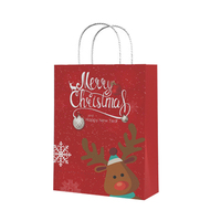 Sac en papier de luxe personnalisé avec fenêtre, recyclable, à prix abordable, pour cadeaux de Noël, avec logo sur mesure