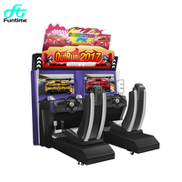 2 42 pouces écran hd électronique conduite dépasser double 2 joueurs simulateur monnayeur machine de jeu de course de voiture d'arcade