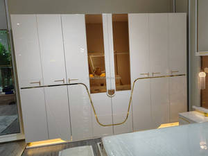 Conjunto de Móveis de Quarto Moderno e Elegante, Tamanho Super King, Luxuoso e Brilhante, Conjuntos de Quarto de Alto Padrão - Product Image 5