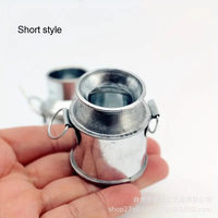 Set Kaleng Susu Logam Miniatur Dekorasi Rumah Boneka Ember Timah Antik Vas Bunga Taman Mini Hadiah Aksesori Lanskap Mikro
