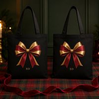 Sac en toile durable pour les célébrations de fin d'année, commandes en gros acceptées, motif personnalisé OEM disponible