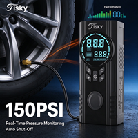 Démarreur de voiture 12V avec compresseur d'air 150 PSI, gonfleur de pneus, booster de batterie portable, 1000A-1800A en crête, CE FCC