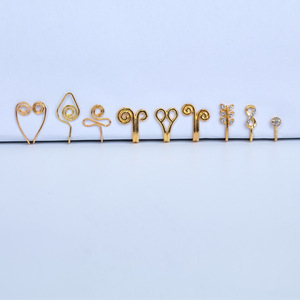 Zesen Bán Buôn Brass Hợp Kim Đa Charms Độc Đáo Mũi Vòng Hoop Trái Tim Bướm Tim Jewlery Unisex Nam Giới Và Phụ Nữ - Product Image 5