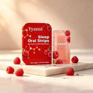 Bandes buccales naturelles à la framboise OEM pour le sommeil, 30 unités, dissolution rapide, film mince, complément pour la relaxation et la routine du coucher - Product Image 6