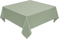 Nappe rectangulaire imperméable aspect lin, résistante aux taches, lavable, pour décoration de maison de style campagnard