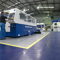Baldosas de PVC Encajables de 7 mm de Alta Resistencia, para Talleres Industriales, Garajes, Salas de Reparación, Resistentes a Impactos, Diseño Gráfico Simple