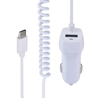 Chargeur de voiture rapide avec câble fixe Chargeur de voiture d'origine Charge rapide Type-c Micro USB Port 3.1A 2.4A Chargeur USB pour IPhone