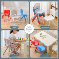 Juego de Mesa y Sillas Redondas Verdes Faithsteed para Jardín de Niños, Escritorio de Actividades de Plástico Resistente para Niños, para Aprendizaje Grupal Preescolar