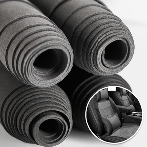 Tissu de <span class=keywords><strong>voiture</strong></span> de 1.6mm avec cuir suédé PU de style Nappa en cuir recyclé avec fonctions occultantes et d'évacuation - Product Image 2