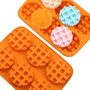 Nouveau stock – Moule circulaire à gaufres 6 cavités en silicone jetable pour gâteaux et biscuits, idéal pour la pâtisserie maison, vendu directement par les fabricants - Product Image 1
