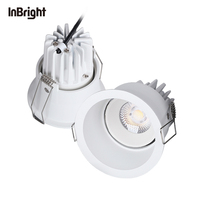 8W faisceau étroit IP65 plafond Downlight anti-éblouissement COB encastré Dimmable projecteur aluminium réglable LED hôtel Spot Light