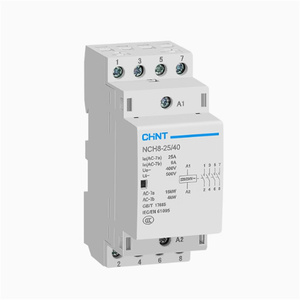 Chint magnético do contator 2polo modular 4p 20A 25amp 40a 63A 24V AC 220v 230V magnético NCH8 - Product Image 3