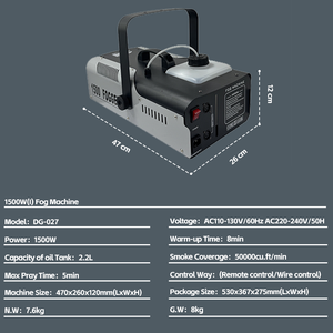 Máquina de Humo de 1500W, Efecto de Niebla Vertical para Escenario, Equipo de DJ, Líquido de Alto Rendimiento, Unidad Profesional Portátil - Product Image 5