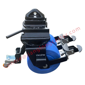 Chất lượng cao siêu nhiệm vụ nặng nề 8 inch <span class=keywords><strong>ISO</strong></span> <span class=keywords><strong>Container</strong></span> vận chuyển Caster bánh xe kép Nylon Twist Khóa Sắt STEM xoay kép Nylon - Product Image 1