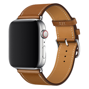 Compatible con <span class=keywords><strong>Apple</strong></span> <span class=keywords><strong>Watch</strong></span> Band Reemplazo de correa de cuero genuino para IWatch Series Ultra/Ultra 2 9 8 7 6 5 4 3 2 1 <span class=keywords><strong>SE</strong></span> Hombres Mujeres - Product Image 1