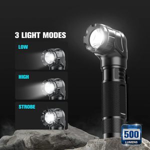 Góc bên phải Đèn pin FL-46 500lm IPX4 không thấm nước LED ánh sáng có thể sạc lại nhỏ gọn Torch cho săn bắn chiến thuật - Product Image 2