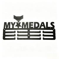 Support mural pour médailles de course, présentoir de médailles en métal découpé au laser avec motif cœur et EKG, cadeau pour les coureurs