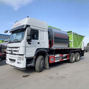 รถบรรทุกปูยางมะตอย HOWO 6x4 สำหรับงานซีลถนนกรวด/รถเกลี่ยยางมะตอย HOWO สำหรับขาย - Product Image 3