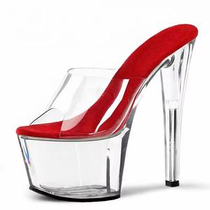 Sandalias de Tacón <span class=keywords><strong>Alto</strong></span> de 7 Pulgadas-17 cm para Mujer, con Punta Abierta, para Discoteca, Fiesta, Pasarela, Banquete, Vestido de Noche, Estilo Stripper, Sexy, Talla Grande - Product Image 5