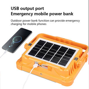 中国メーカー充電式屋外ソーラーLEDフラッドライト100W IP66 3000Kクールホワイトプロジェクターライトランドスケープキャンプ用 - Product Image 6