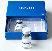 Etiquetas Personalizadas para Viales de Péptidos con Logotipo Impreso, Cajas de Cartón con Holograma de 2ml/3ml/10ml, Bandeja de Plástico para Empaque con Laminado Mate