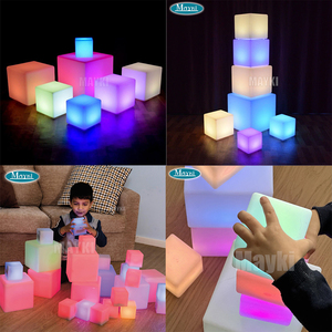 Cubo de luz Led recargable, impermeable, muebles led para exteriores, silla brillante, cubo de hielo, luz led, luz led, mesa de cubo - Product Image 4