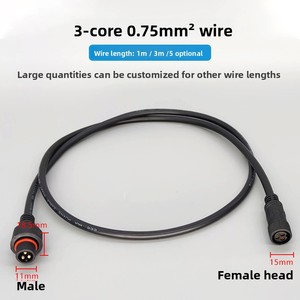 Cable de Extensión Impermeable Macho-Hembra para Exteriores, <span class=keywords><strong>Enchufe</strong></span> Industrial LED de 3 Núcleos, Conector de 0.5/1/3/5/<span class=keywords><strong>10</strong></span> <span class=keywords><strong>Metros</strong></span> Cuadrados, China - Product Image 3