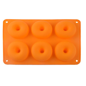 YS Factory Made 6 Connect Donut form Kuchen form Keks kreis Gelee Pudding Silikon Kerzen form Beständig gegen hohe Temperaturen - Product Image 3