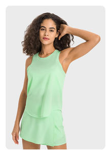 Venta al por mayor transpirable de alta calidad Fitness Out Gym Ladies Yoga chaleco Crop secado rápido camisetas sin mangas de las mujeres - Product Image 5