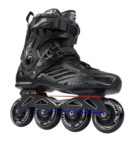 Patins inline, sapatos de patins, de velocidade, para adultos e crianças, rodas de borracha