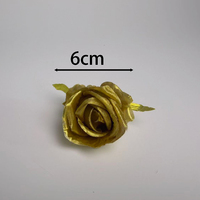 YL Fabrik Großhandel Handgefertigte Künstliche Seidenrosen-Blütenköpfe 15 Farben 6cm Wanddekoration für Hochzeit & Zuhause