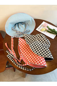 Chapeau de pêcheur d'été pour femmes, imprimé, à lacets, double face, protection solaire, casquette de baseball pour la pêche à large bord. - Product Image 3