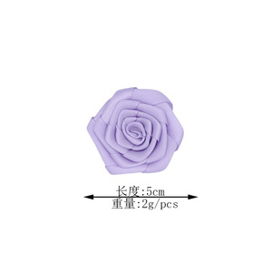 Prezzo di fabbrica fascia per <span class=keywords><strong>capelli</strong></span> <span class=keywords><strong>fiori</strong></span> di seta nastro di raso artificiale per bambini vestito 5 Cm rosa capolini - Product Image 2