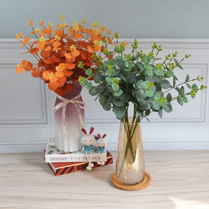 Bouquet de fleurs d'eucalyptus artificielles 49 cm, fleurs en soie, décoration de mariage, décoration extérieure, décoration de la maison - Product Image 1